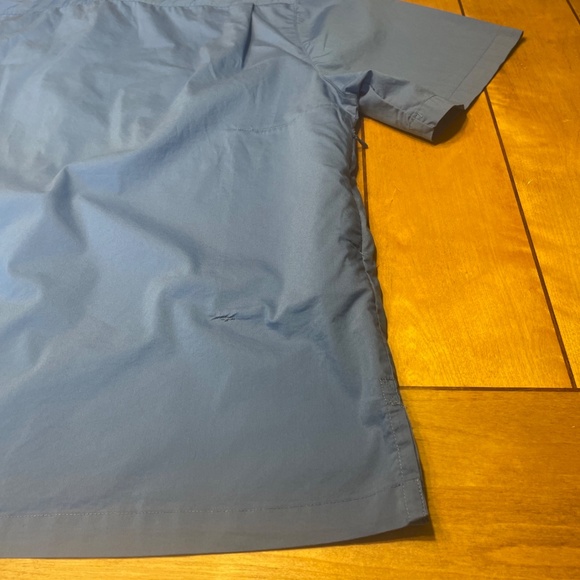 Scottevest Beachcomber Button Up Shirt XL Blue Multiple Hidden Pockets EUC - Picture 13 of 15
